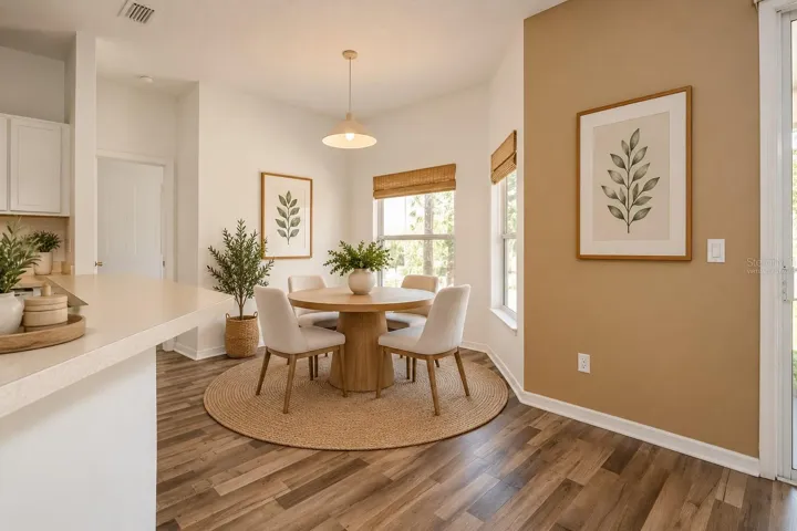Virtually Staged Breakfast Nook