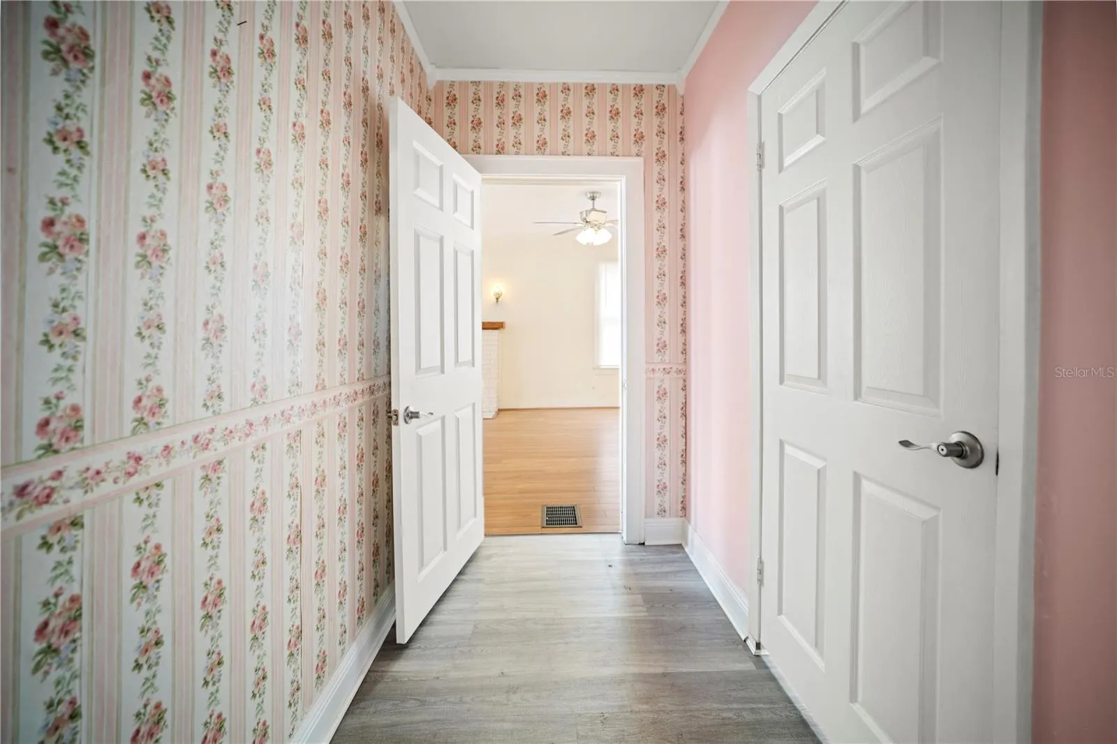 View of hallway to living room