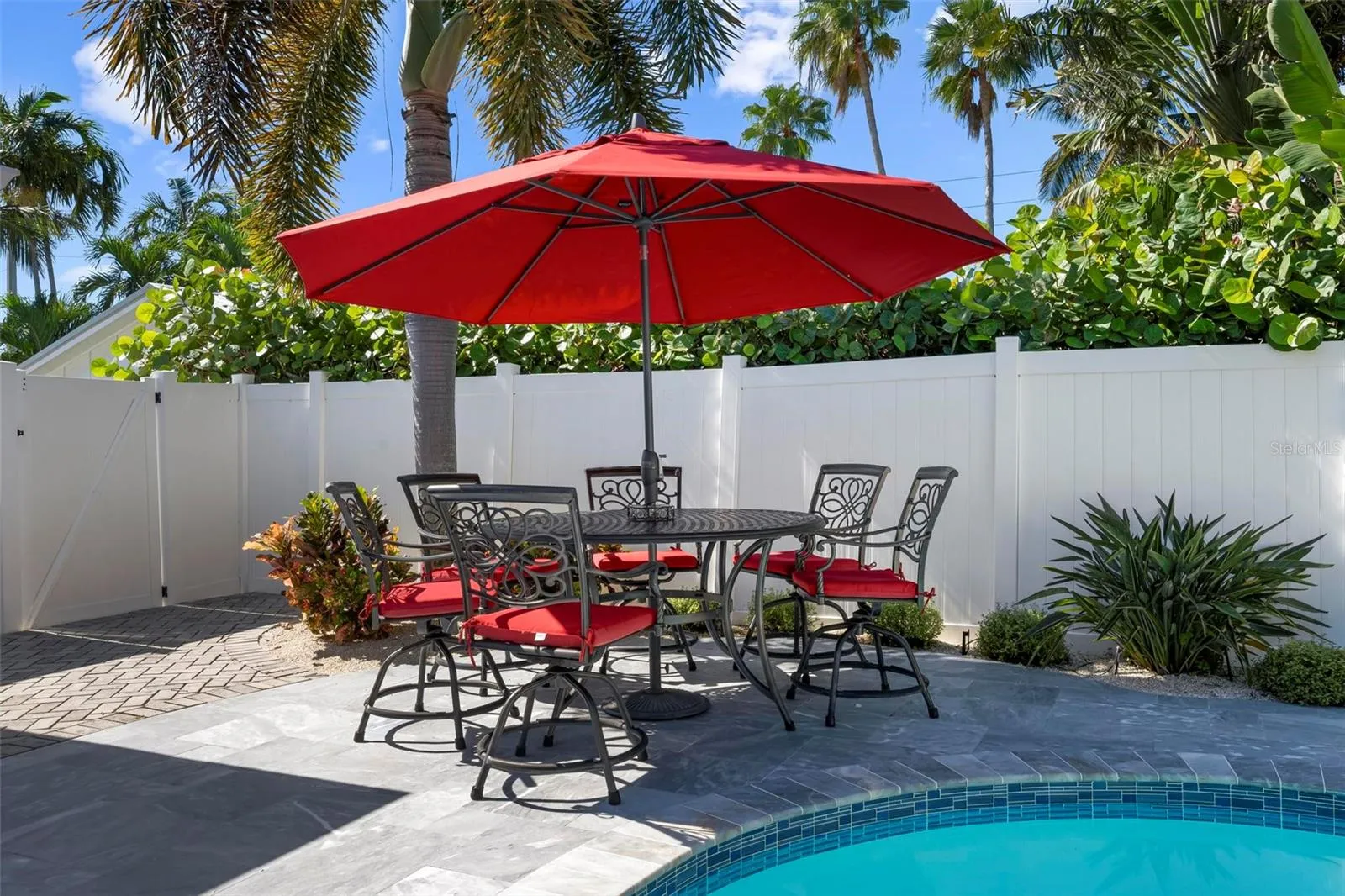 Heated saltwater pool
