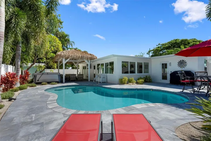 Heated saltwater pool