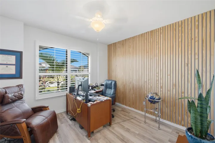 Office with Custom Accent Wall