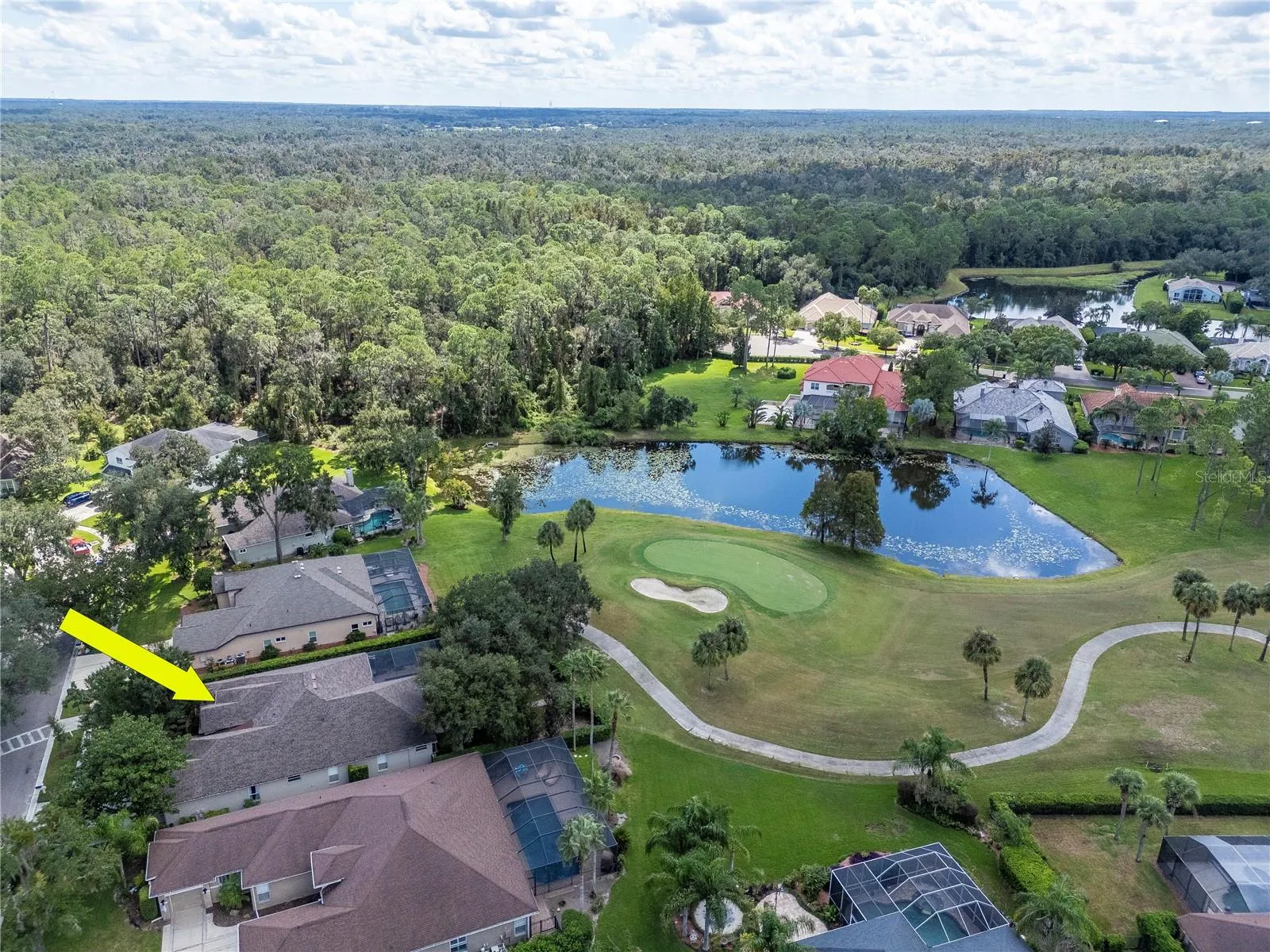 Wonderful Views of the 13th Green in the Backyard