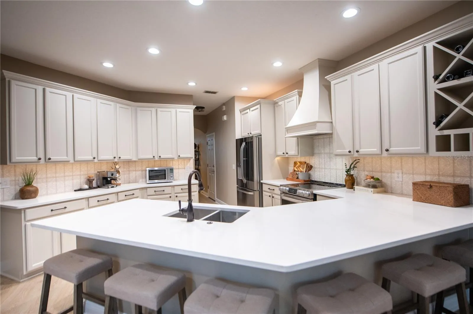 Kitchen with newer counter tops
