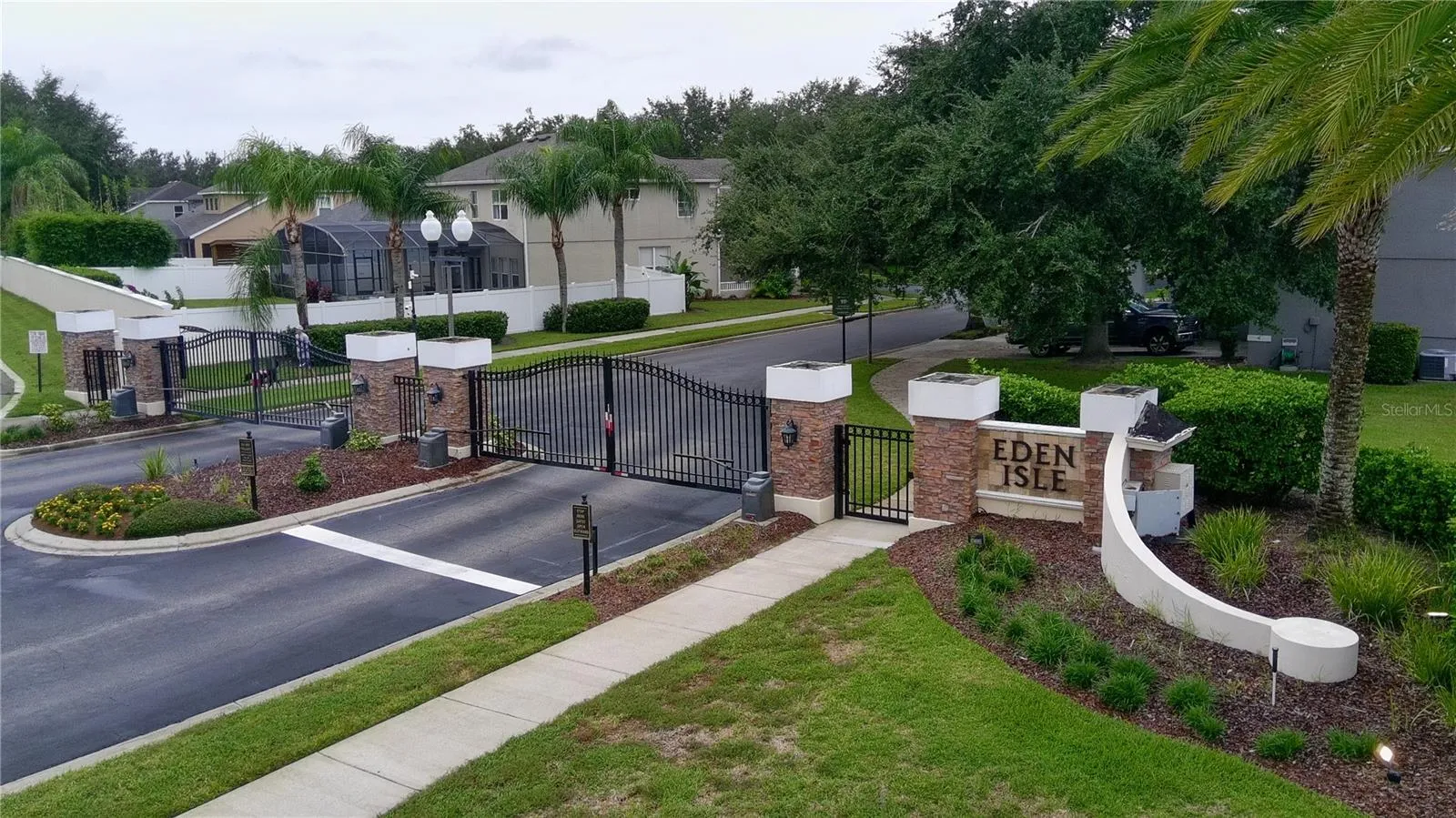 gated entrance to neighborhood