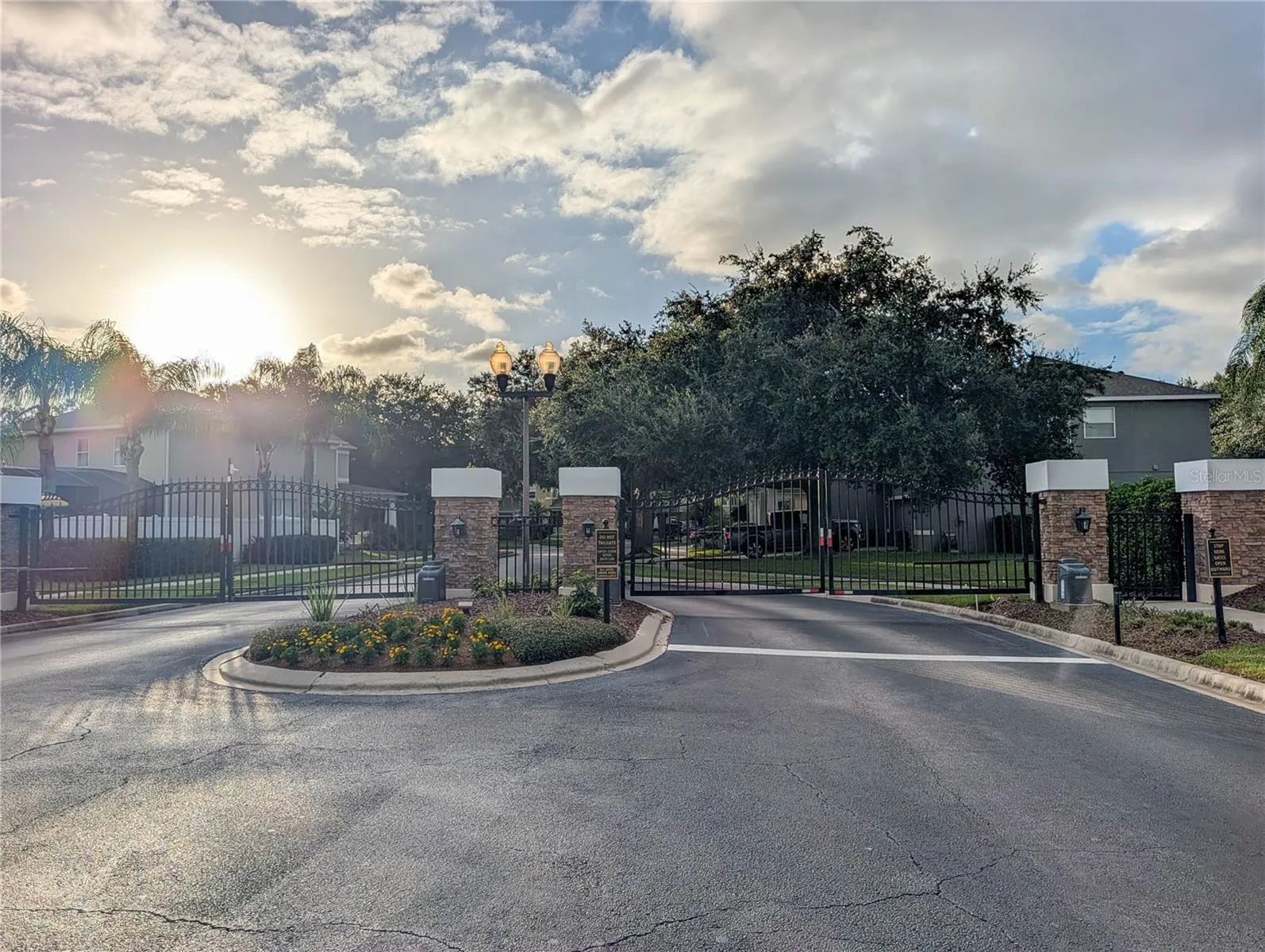 gated entrance to neighborhood