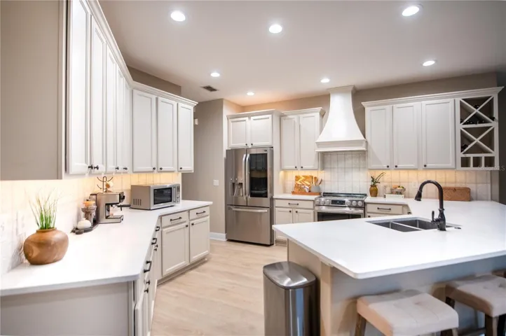 Kitchen with newer counter tops