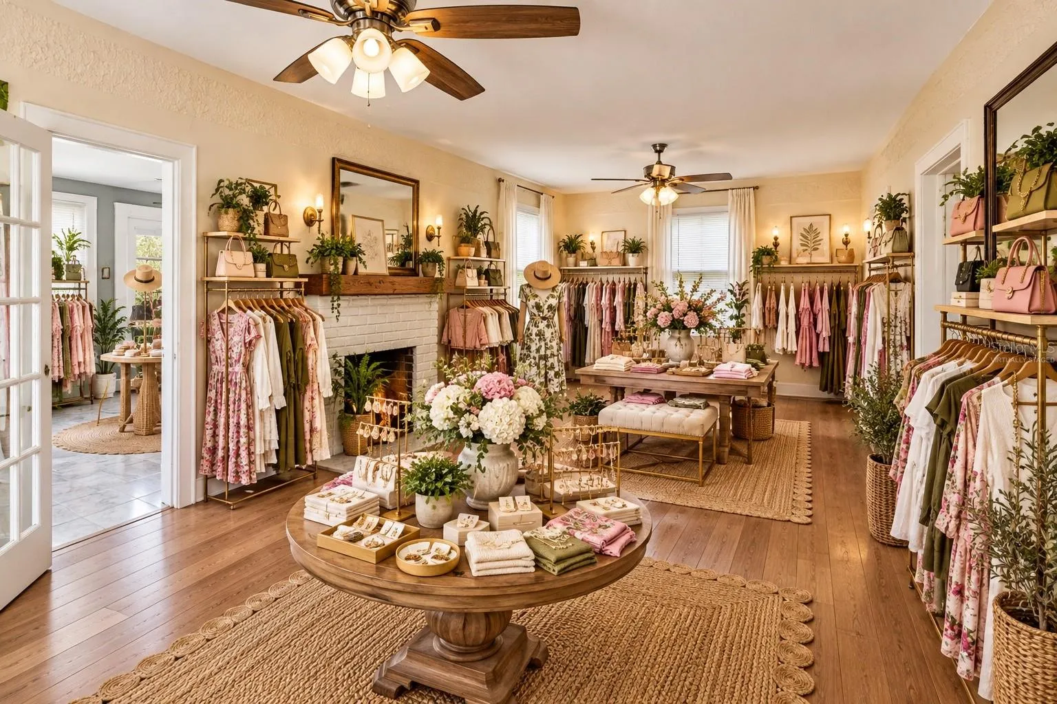 Living Room (virtually staged for a boutique)