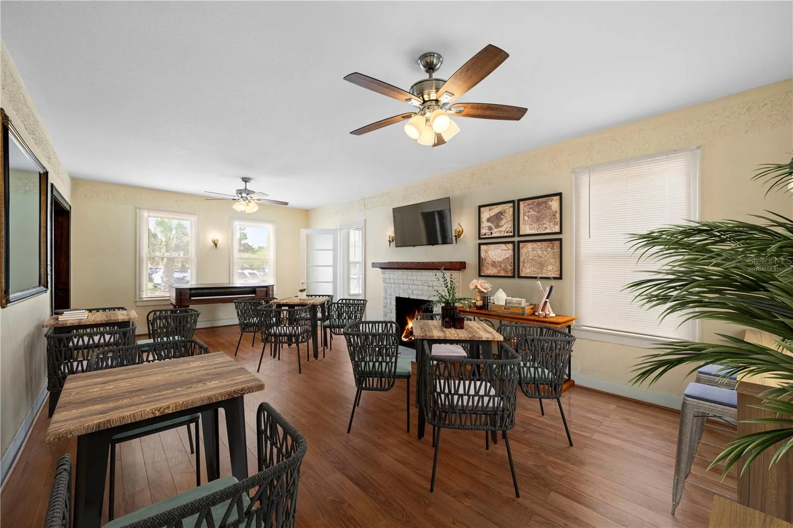 Living Room (virtually staged for a cafe)