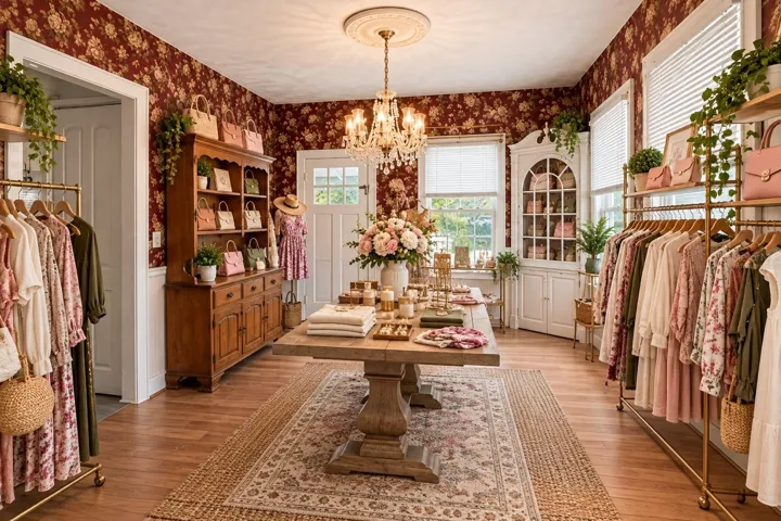 Dining Room (virtually staged for a boutique)