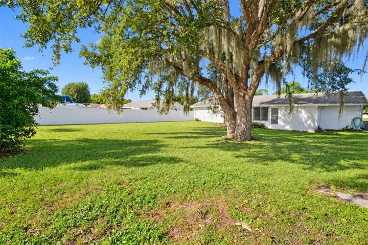 Spacious backyard