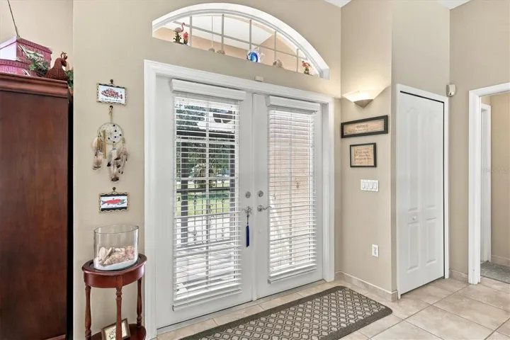 Interior shot of front door.