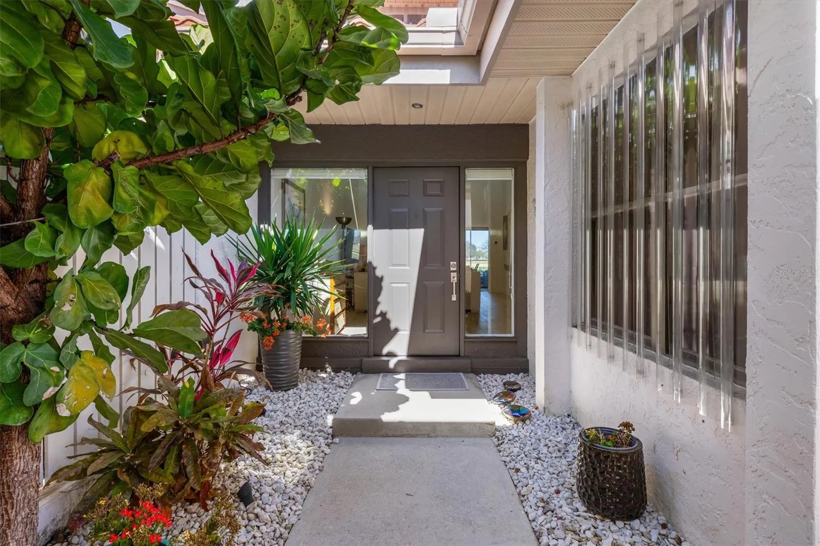 Attractive private entrance and garden