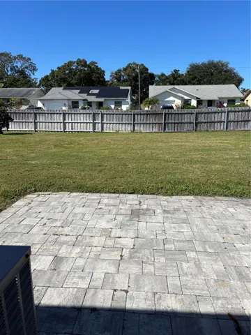 Patio at back of home