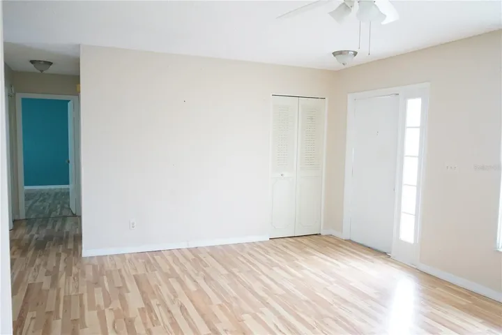 front door and coat closet