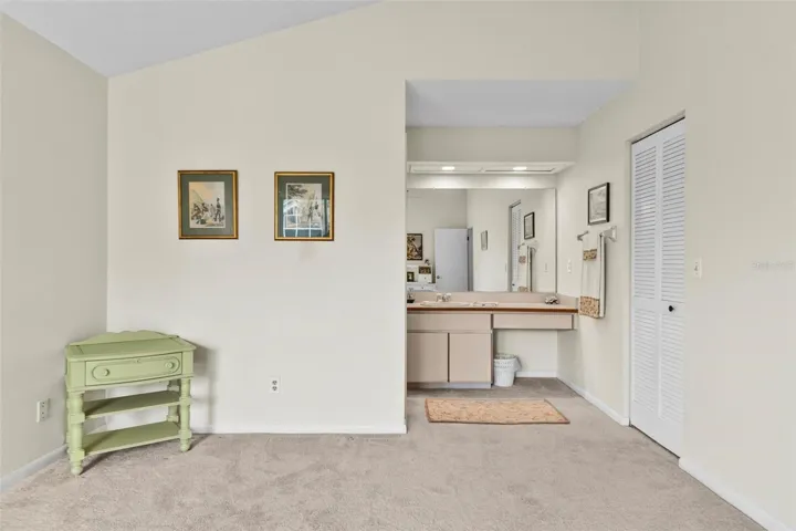 Owners suite separate sink from shower area
