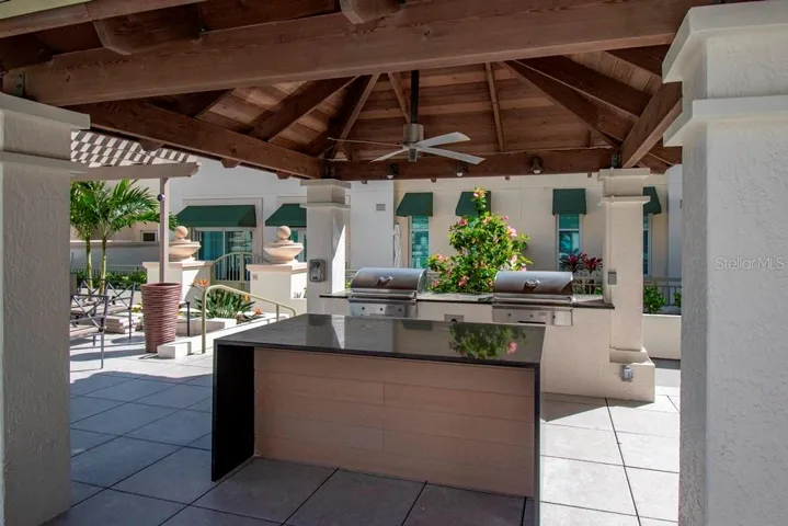 BBQ Area on 4th Floor Amenity Deck