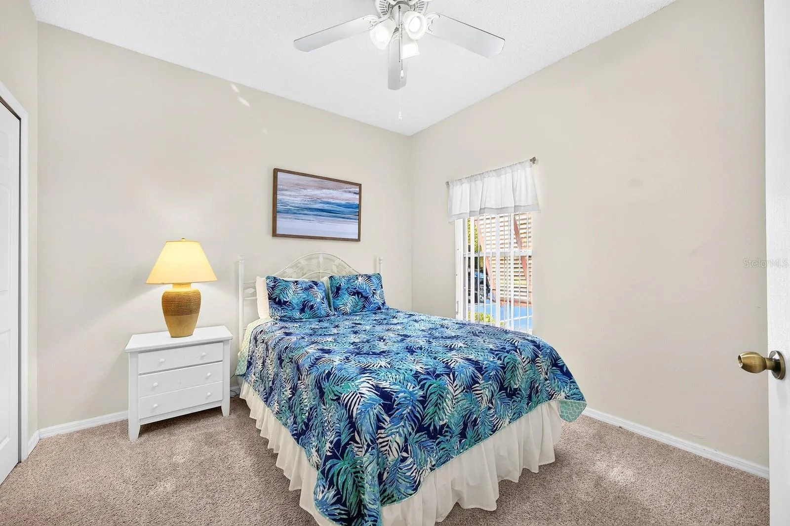 A FIRST-FLOOR BEDROOM is conveniently located near a full Bath, offering a comfortable option for guests who prefer to avoid stairs.