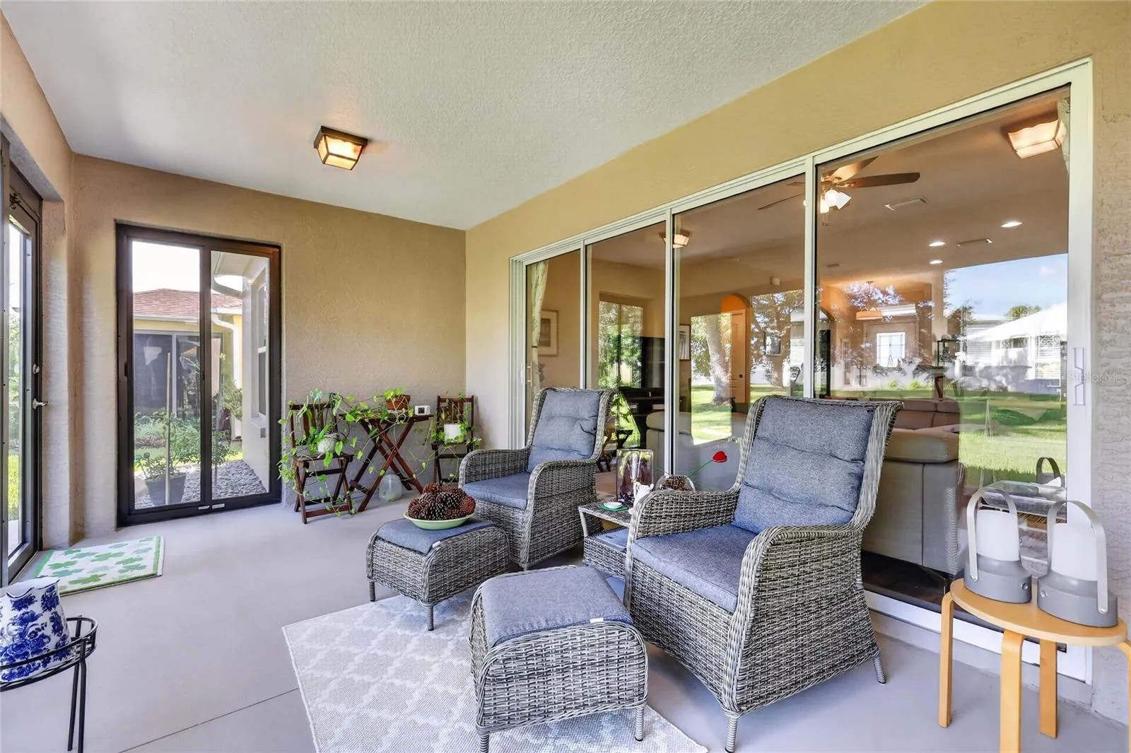 All Seasons Room with lovely backyard views