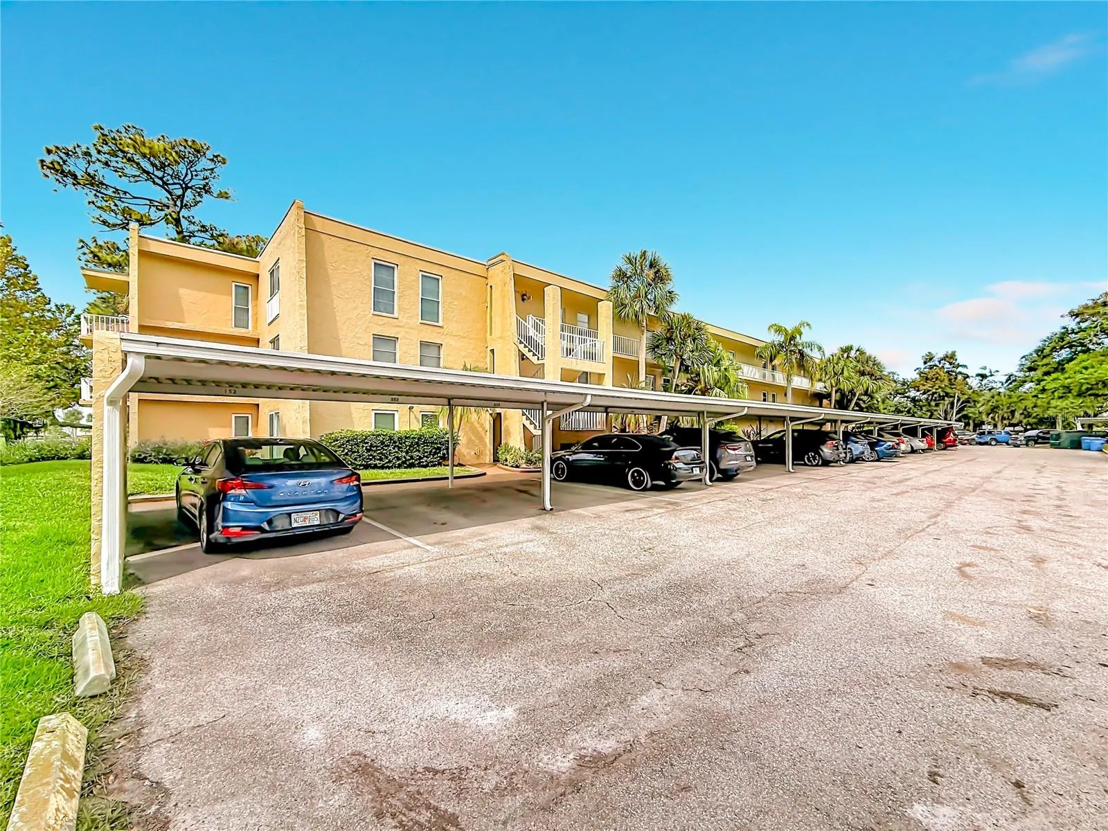 spacious parking lot