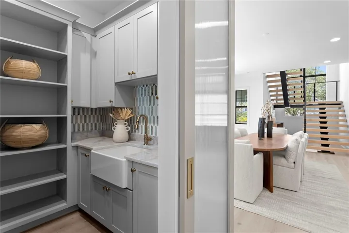 Pantry with farm sink