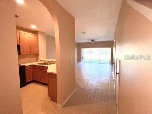 Looking at the Kitchen/Living and Dining Room