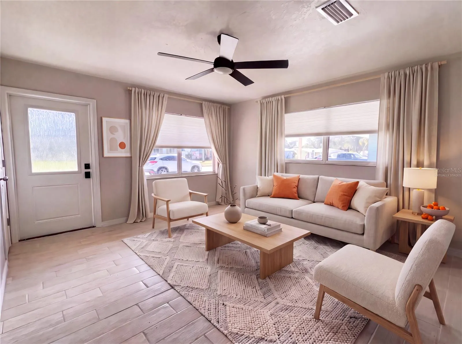 Living Room Virtually staged