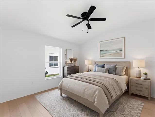 Virtually staged bedroom 2