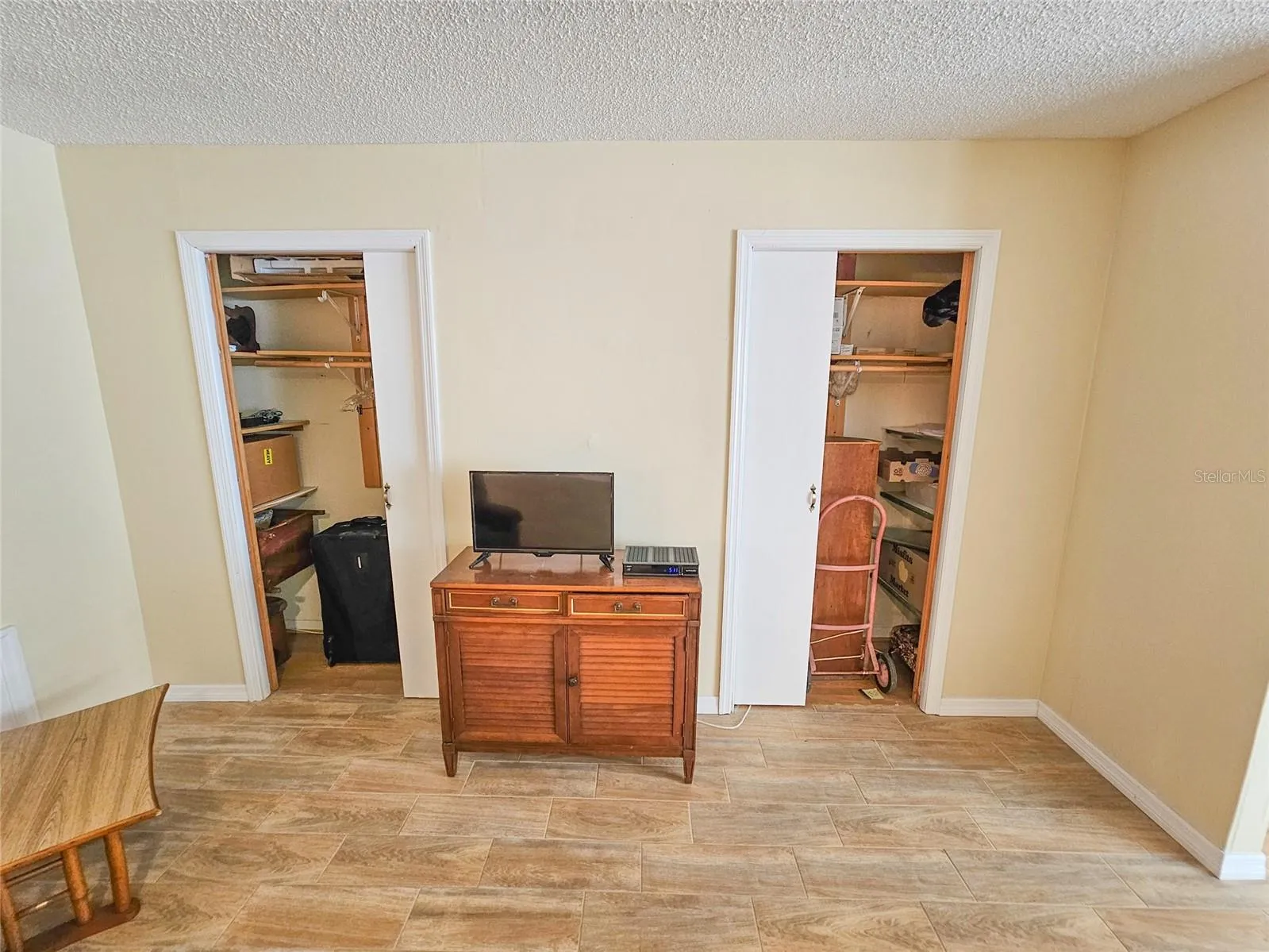 Custom Storage In Living Area.