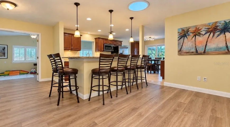 Open island in kitchen
