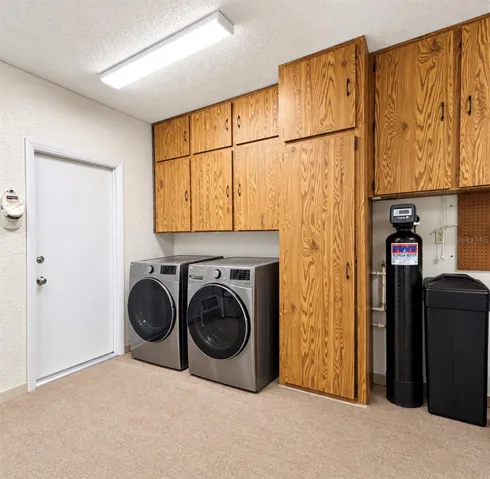 laundry area in garage