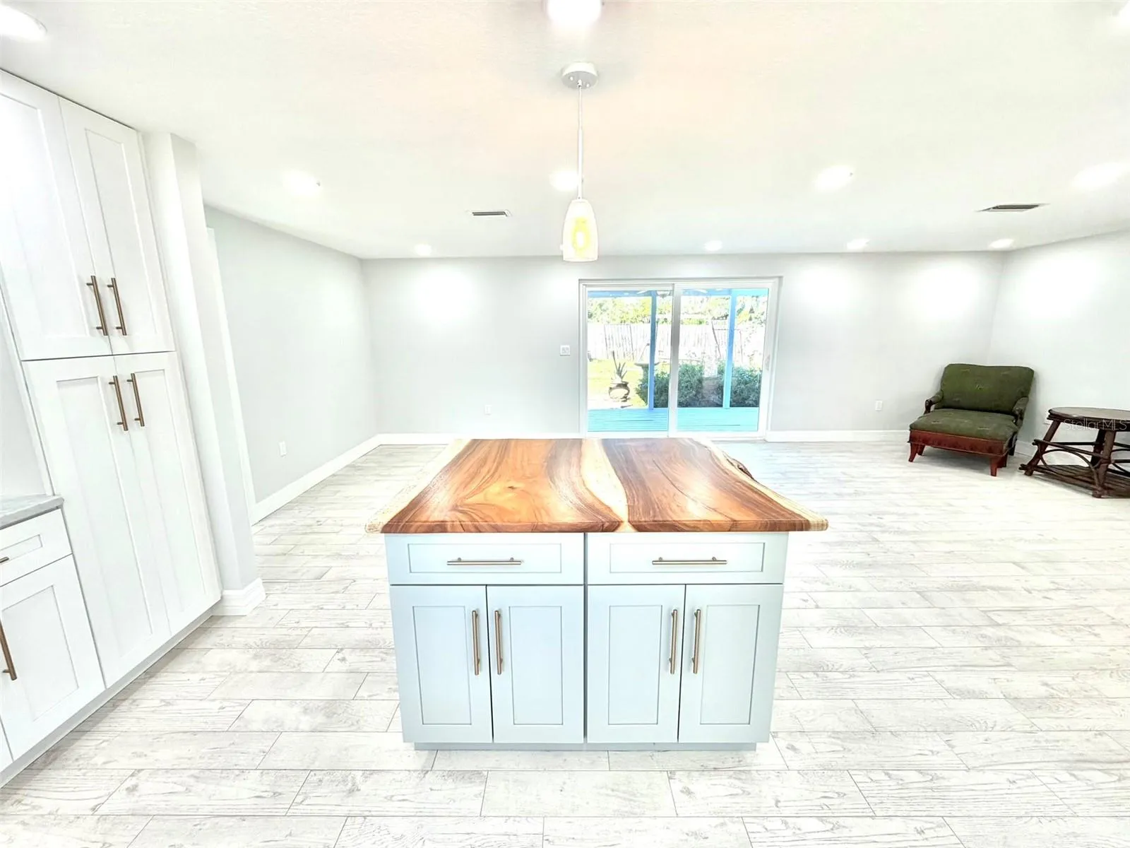Pantry Cabinets and additional storage in the Island
