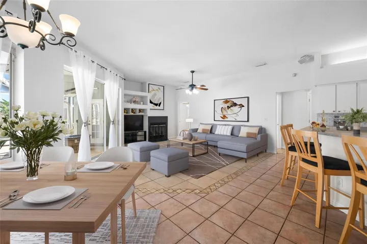 Family Room &amp; Dining Area - VIRTUALLY STAGED