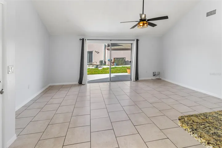 Living Room | There is now a white vinyl fence separating these two homes - so very private now and no more view of the neighbors!