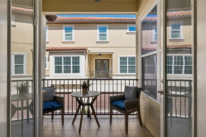 Porch with french doors