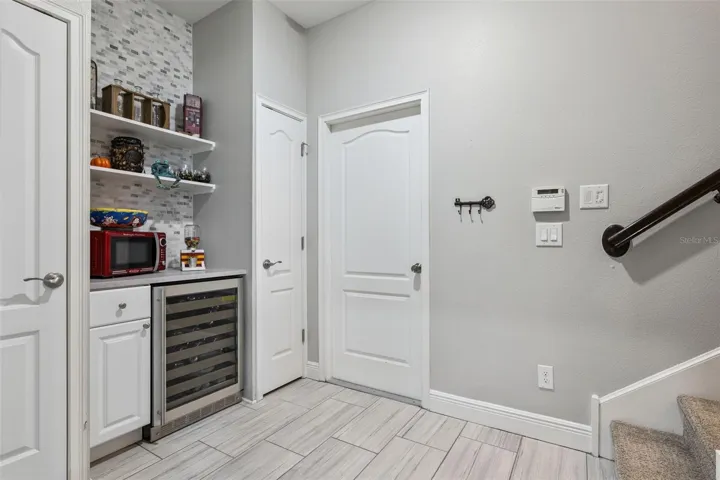 First floor entryway from garage