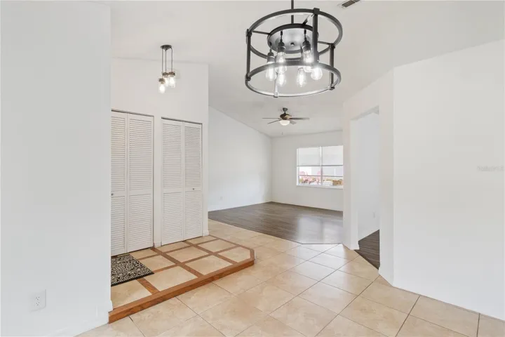 View from Dining Area into Living Room and Entry