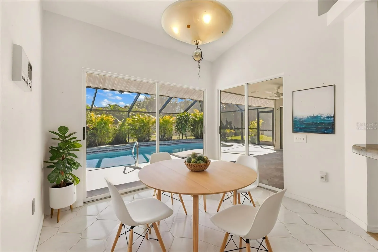 Dinette area virtually staged