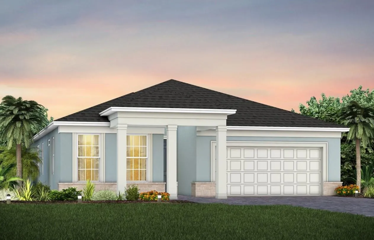 Exterior Design. Artistic rendering for this new construction home. Pictures are for illustrative purposes only. Elevations, colors and options may vary.