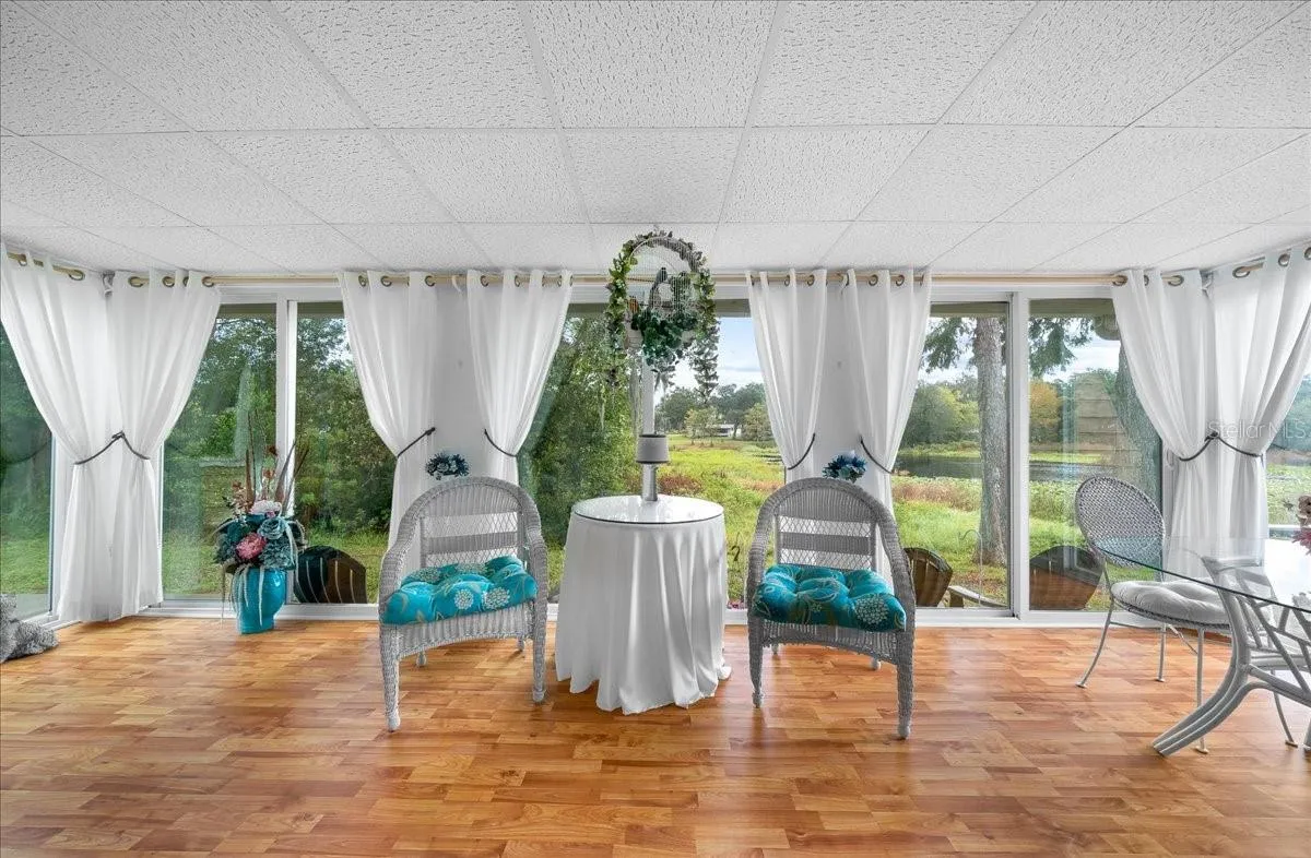 Sun Room Under Heat and Air Conditioning, not counted in square footage