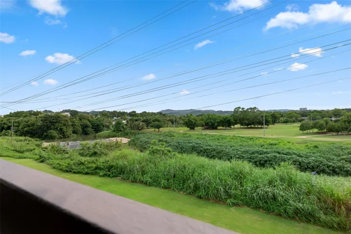 View to the river and golf course