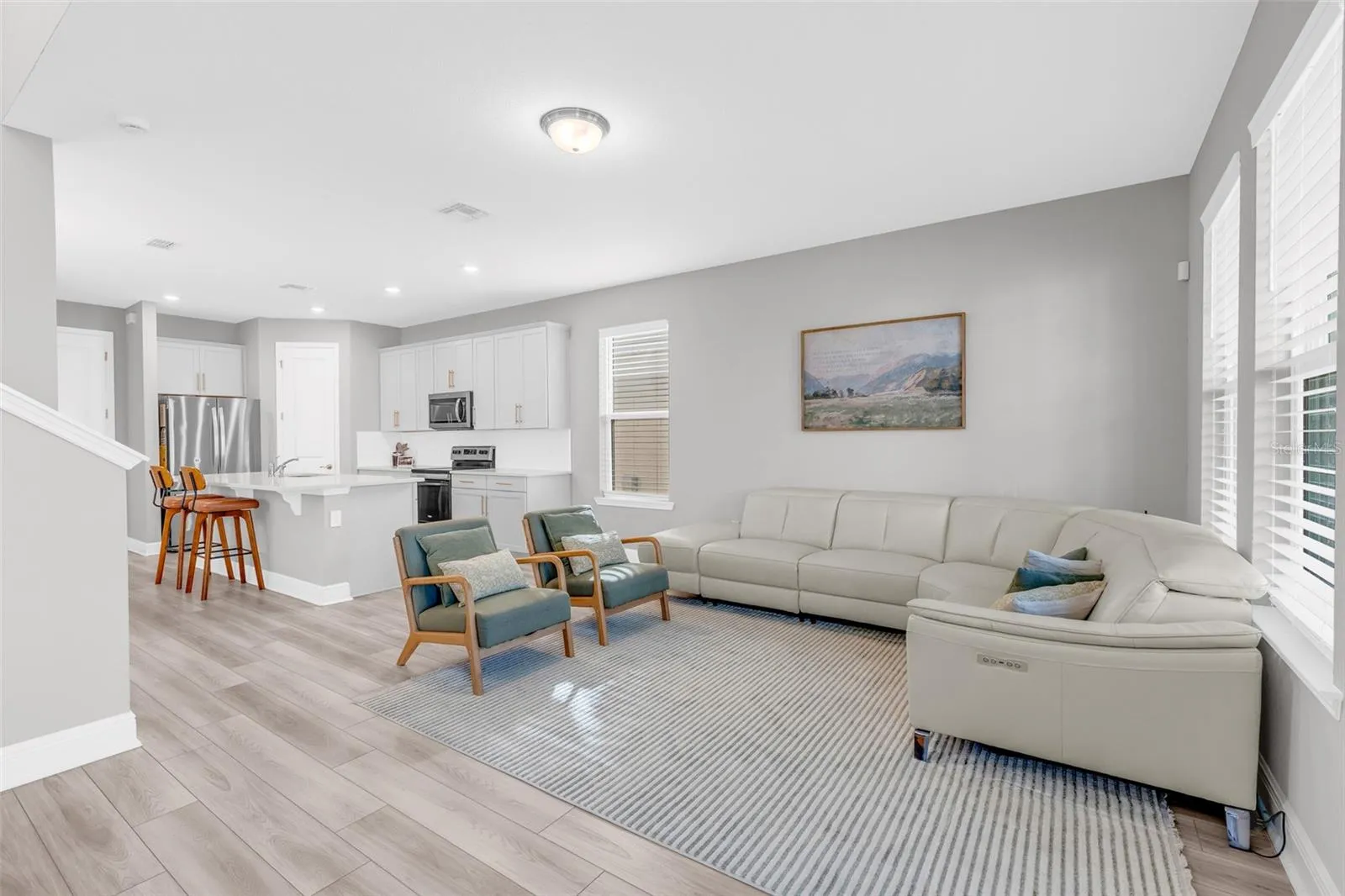 Bright, open-concept living area