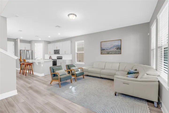 Bright, open-concept living area