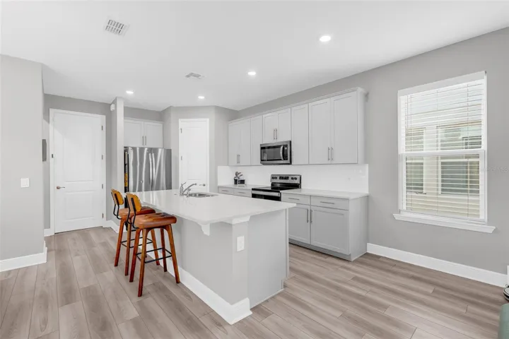 Open kitchen overlooking the main living area