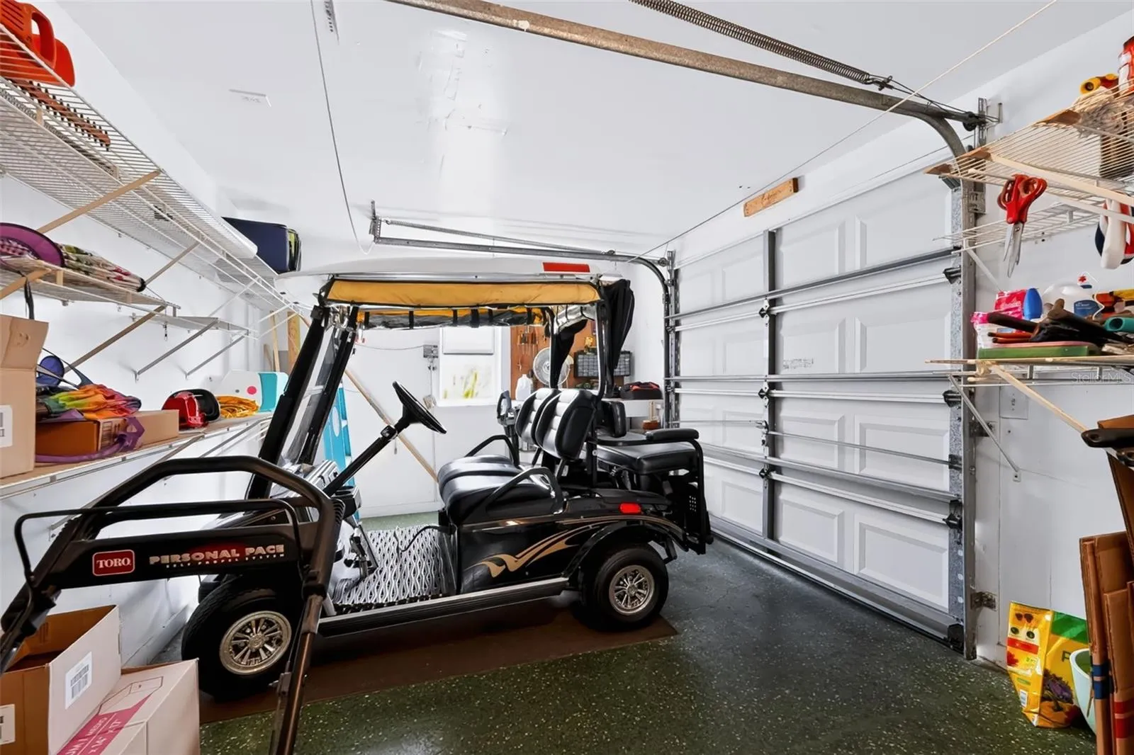 Inside of Golf Cart Garage
