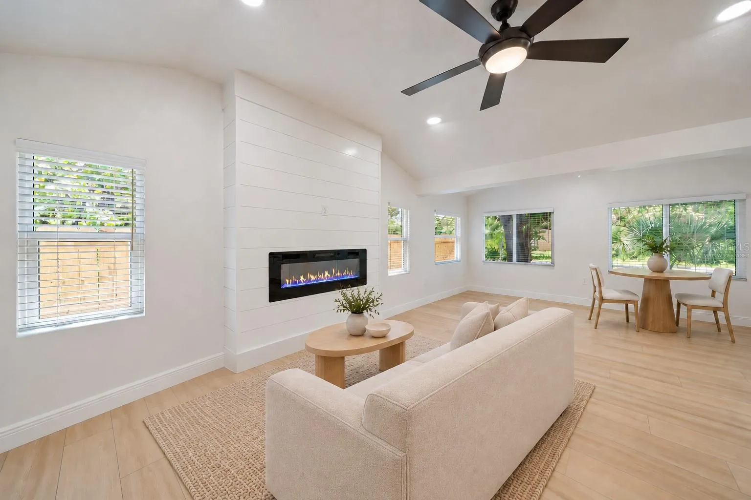 Virtually staged living room/ sitting area