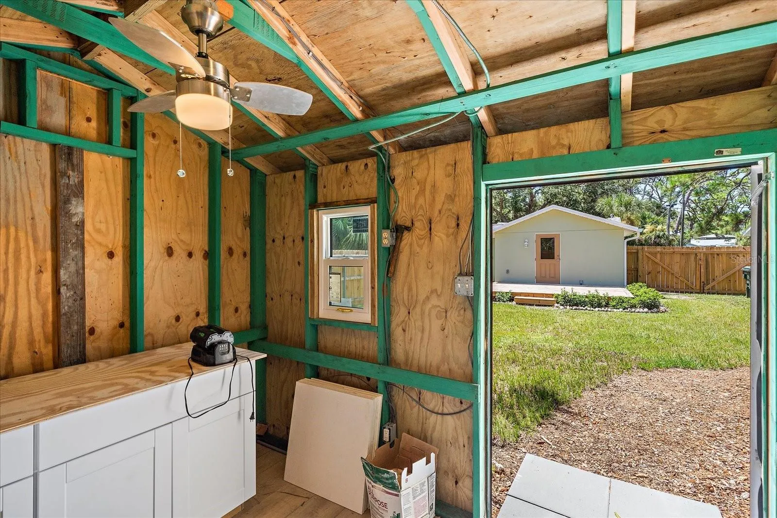 Powered shed