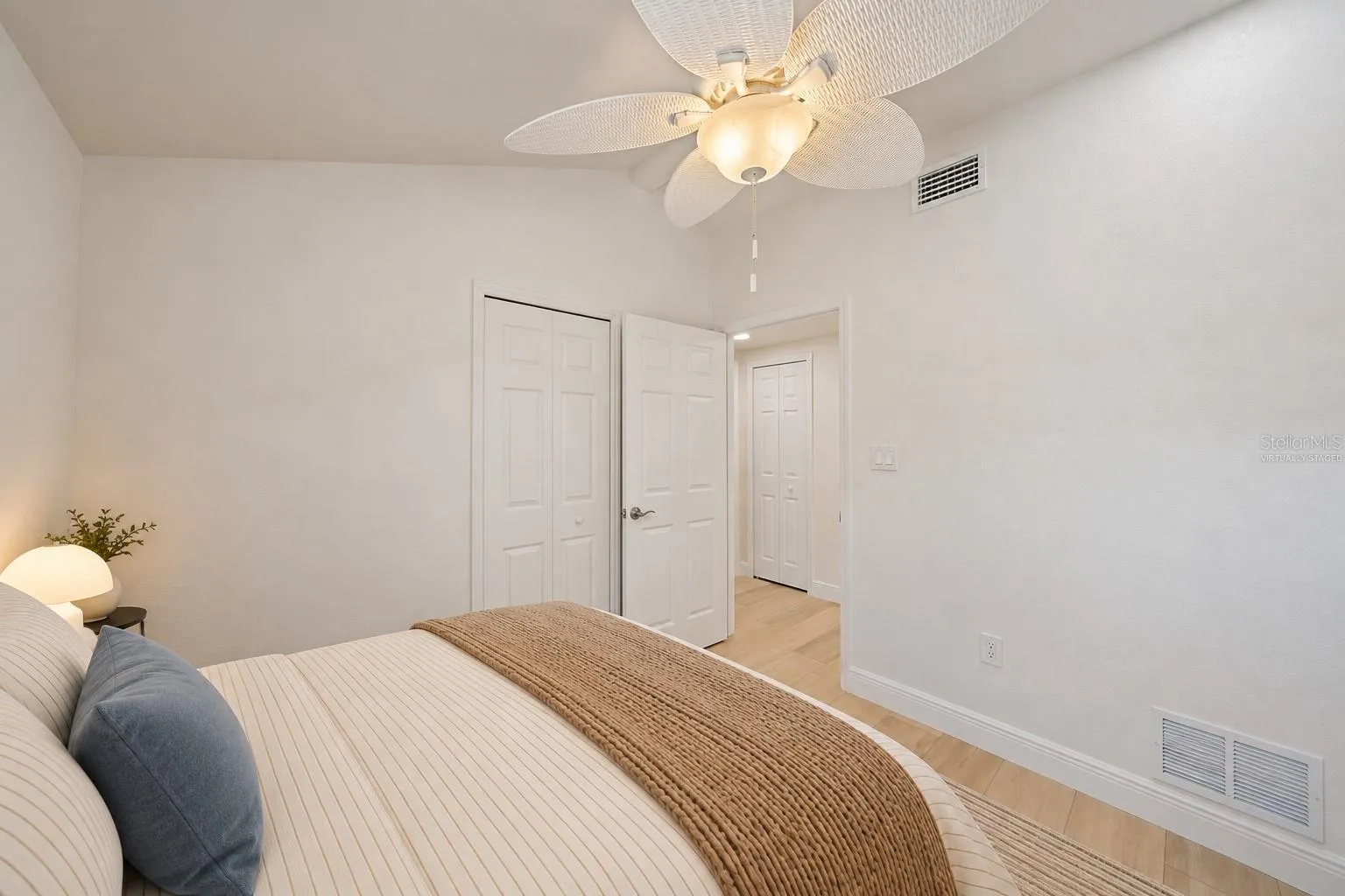 Virtually staged guest bedroom