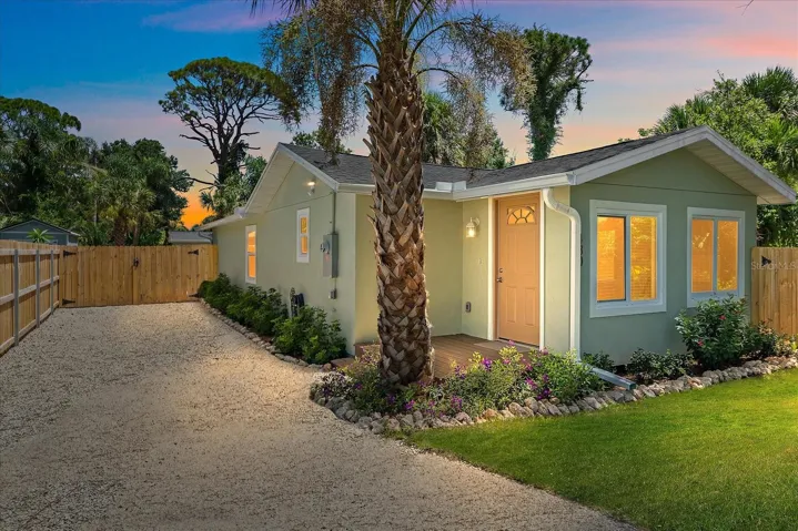 Twilight photo of home