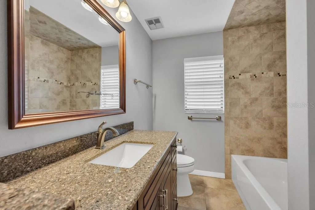 Bathroom 2 with tub and shower