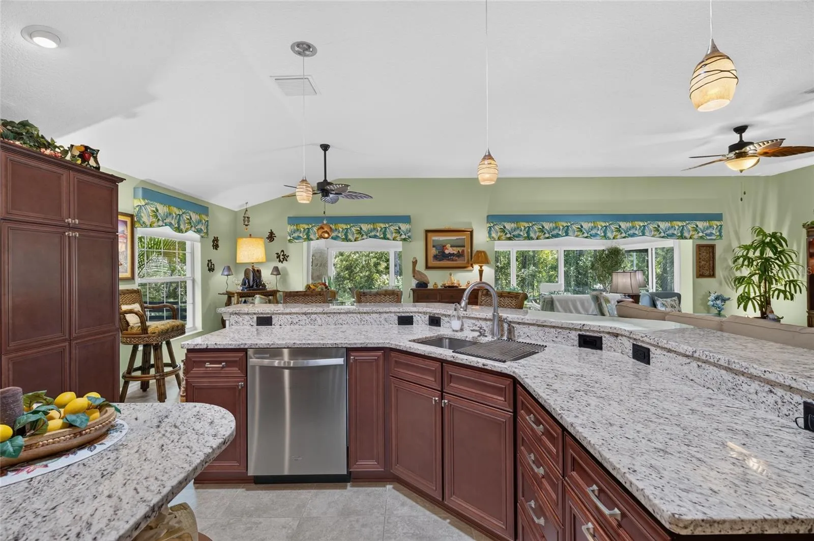Granite countertops.